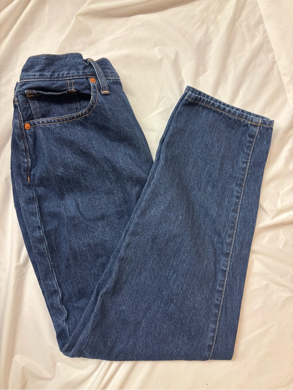 Madewell Dark Blue Baggy Tapered High-Rise Jeans | Size 26